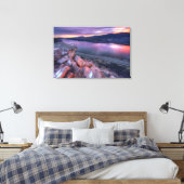 Paardetandreservoir Winter zonsondergang Canvas Afdruk (Insitu (Slaapkamer))