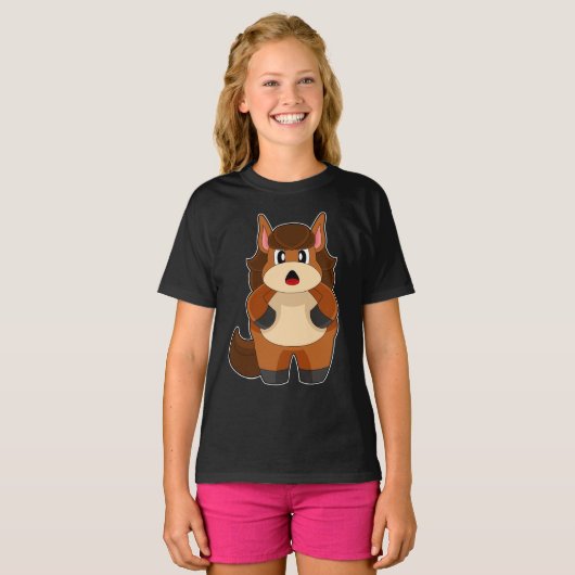 paardevet t-shirt (Voorkant volledig)