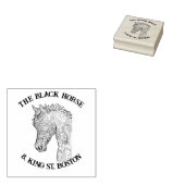 Paardje met gepersonaliseerde logo rubberstempel (Gestempeld)