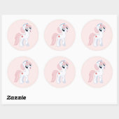 Paardje Ronde Sticker (Vel)