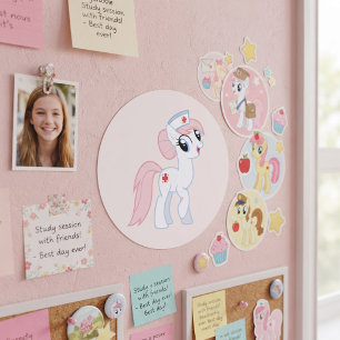 Paardje Ronde Sticker