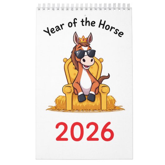 Paardkalender 2026 Gelukkig Paard Kalender (Hoes)