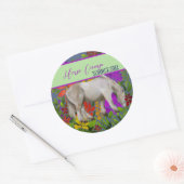 Paardkampaangepaste jaargetrouwe stickers (Envelop)
