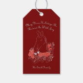 Paardkerstkaart Cadeaulabel (Voorkant)