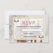 Paardkorst Slaapse kerstscène RSVP Kaart (Voorkant)