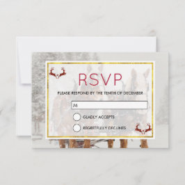 Paardkorst Slaapse kerstscène RSVP Kaart