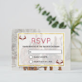 Paardkorst Slaapse kerstscène RSVP Kaart (Staand voorkant)