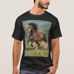 Paardliefhebber Geschenk Rennend Paard Stijl T-Shi T-shirt