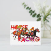 Paardraceactie Briefkaart (Staand voorkant)