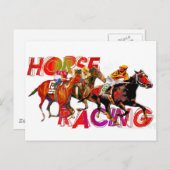 Paardraceactie Briefkaart (Voorkant / Achterkant)
