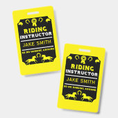 Paardrij-instructrice Badge (Voor- en achterkant)