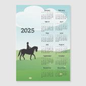 Paardrijden 2025 Kalender Magnetische Kaart (Voorkant)