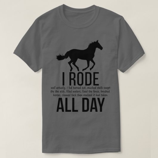 Paardrijden 2 t-shirt (Design voorkant)