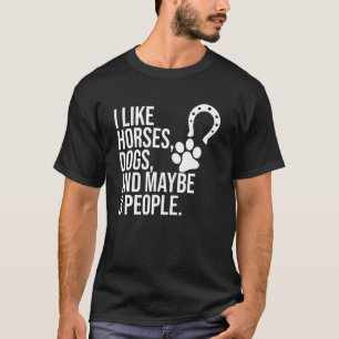 Paardrijden als paarden en honden rennen GR T-shirt