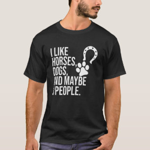 Paardrijden als paarden en honden rennen GR T-shirt