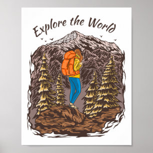 Paardrijden avonturier Yosemite reizen wie Poster