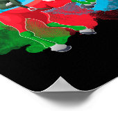 Paardrijden Azerbeidzjan Flag Poster (Hoek)