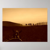 Paardrijden bij zonsondergang poster (Voorkant)