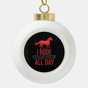 Paardrijden - Cadeau paardrijden Keramische Bal Ornament