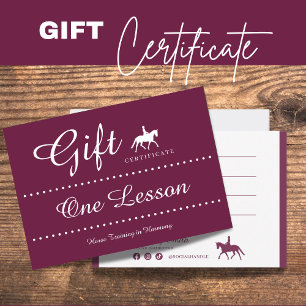 Paardrijden Cadeaubon Cadeau Kaart Notitiekaartje