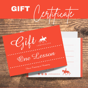 Paardrijden Cadeaubon Cadeau Kaart Notitiekaartje