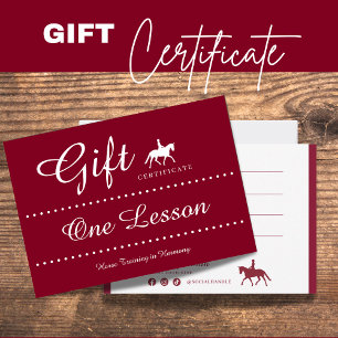 Paardrijden Cadeaubon Cadeau Kaart Notitiekaartje
