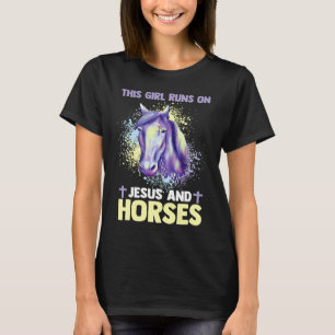 Paardrijden Christen Dit Meisje Loopt Op Paarden E T-shirt