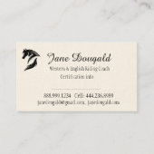 Paardrijden Coach Instructeur Trainer Custom Bus Visitekaartje (Voorkant)