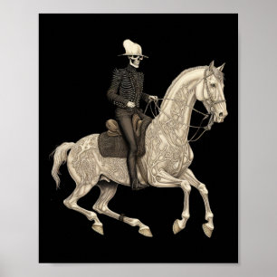 Paardrijden Cowboy Paard Lover Halloween Kostuum Poster