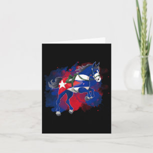 Paardrijden Cuba Vlag Kaart