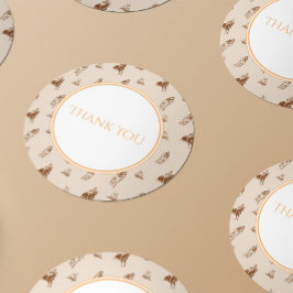 paardrijden dank je wel voor ronde sticker