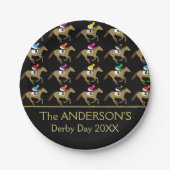 Paardrijden Derby Day Picnic Papieren Bordje (Voorkant)