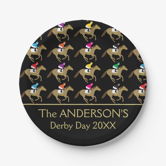 Paardrijden Derby Day Picnic Papieren Bordje (Voorkant)
