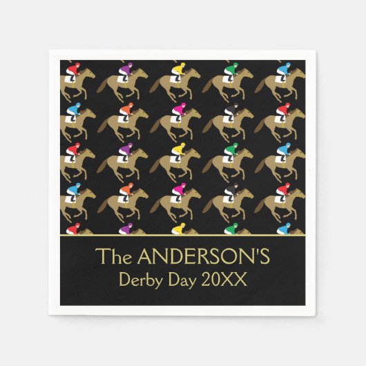 Paardrijden Derby Day Picnic Servet (Voorkant)