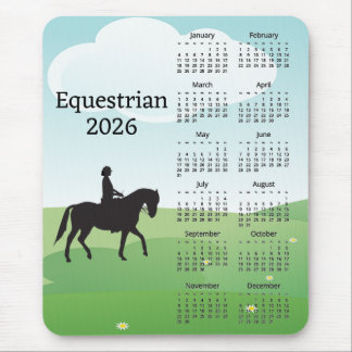 Paardrijden Design 2026 Kalender Muismat