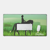 Paardrijden Design Desk Mat (Keyboard & Muis)
