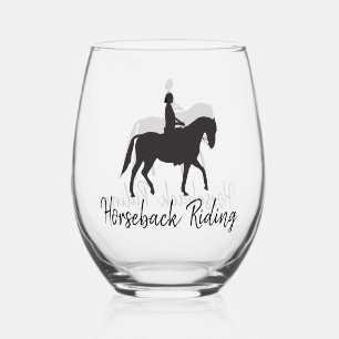 Paardrijden Design Stemless wijnglas Zonder Voet
