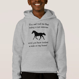 Paardrijden en oefeningen Funny Hoodie