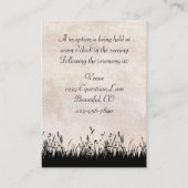 Paardrijden Equestrian Wedding Receptie Kaart (Achterkant)