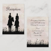 Paardrijden Equestrian Wedding Receptie Kaart (Voorkant / Achterkant)