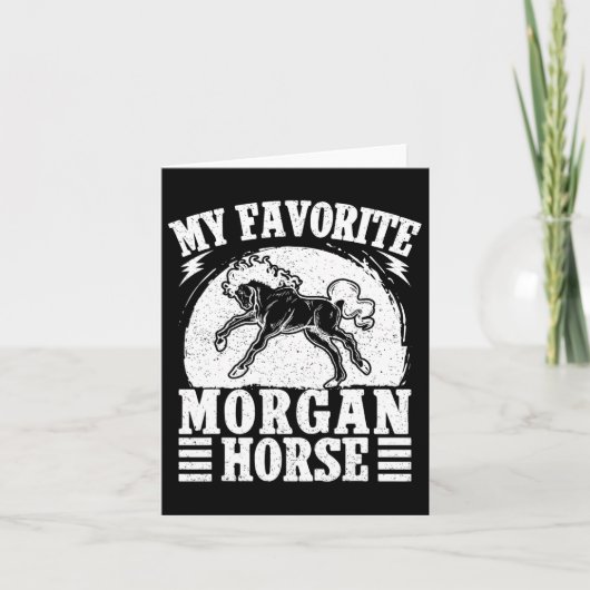 Paardrijden Favoriet Morgan Horse Rider Kaart (Voorkant)