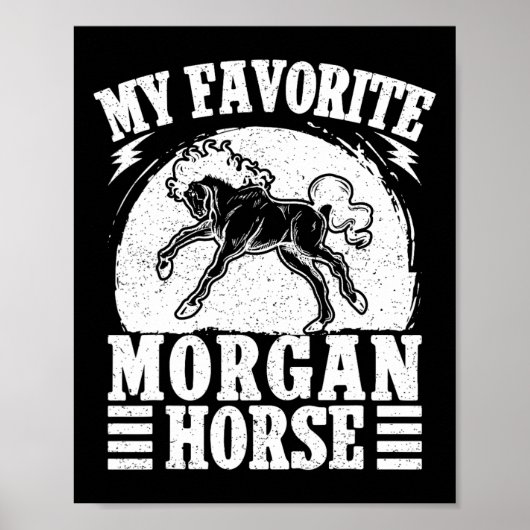 Paardrijden Favoriet Morgan Horse Rider Poster (Voorkant)