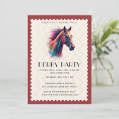 Paardrijden Feest Uitnodiging (Staand voorkant)