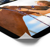 Paardrijden Fotocollage Sjabloon Zwart Modern Poster (Hoek)