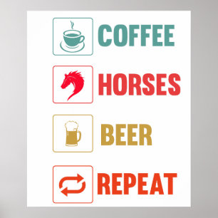 Paardrijden Funny Paard Liefhebber Paard Moeder Eq Poster