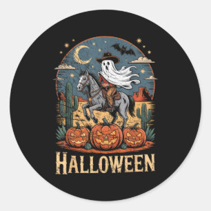 Paardrijden Geest Halloween Seizoen Ronde Sticker