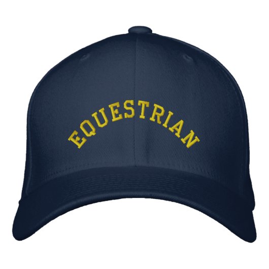 Paardrijden Gepersonaliseerde Naam Paard Ruiter Geborduurde Pet (Voorkant)