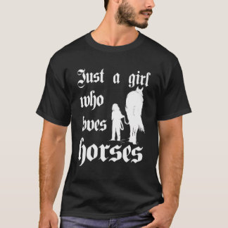 Paardrijden gewoon een meisje die houdt van paarde t-shirt