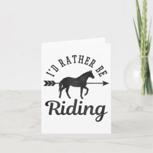 Paardrijden Grappig Quote Paardenliefhebber Paarde Kaart