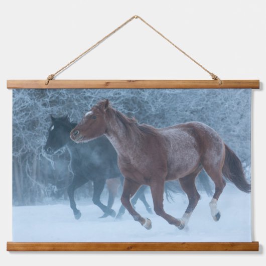 Paardrijden Hangend Wandkleed (Voorkant)